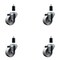 Service Caster 3'' Semi Steel Wheel Swivel 1-3/8'' Expanding Stem Caster Set, 4PK SCC-EX20S314-SSS-138-4 - alternate 1